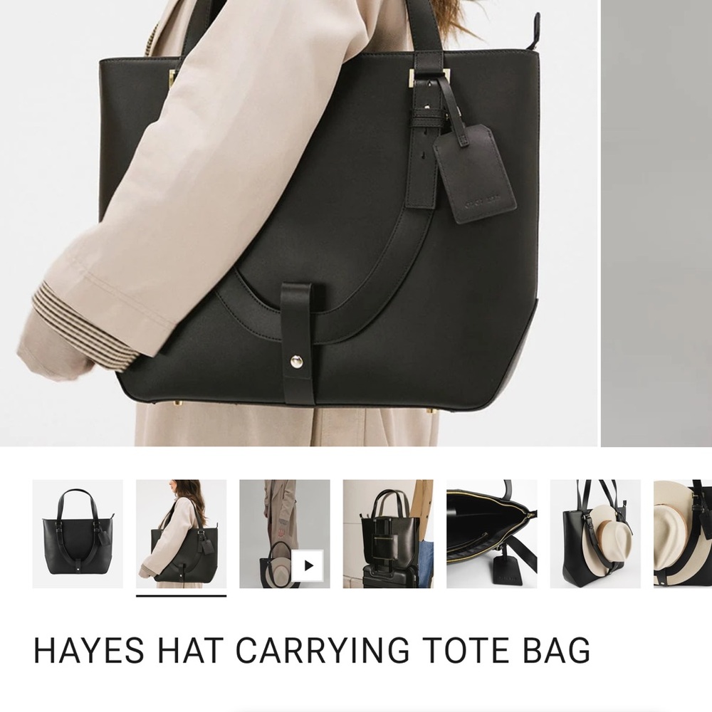 GIGI PIP Black Hayes Hat carrying tote like new